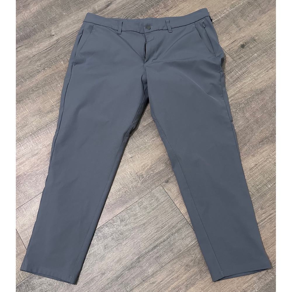 Lululemon Men's Commission Slim Fit Pant Size 36x26 Grey Warpstreme ABC Trousers